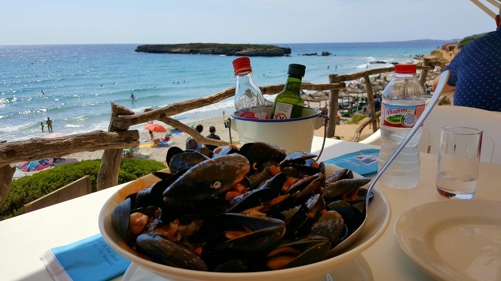 Views and food from Es Bruc Menorca